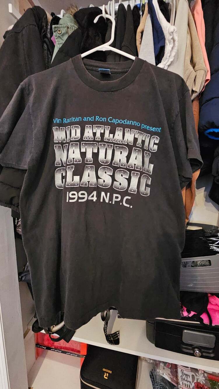 Vintage 1994 NPC Mid Atlantic Natural Classic Bodybuilding T-Shirt USA Made